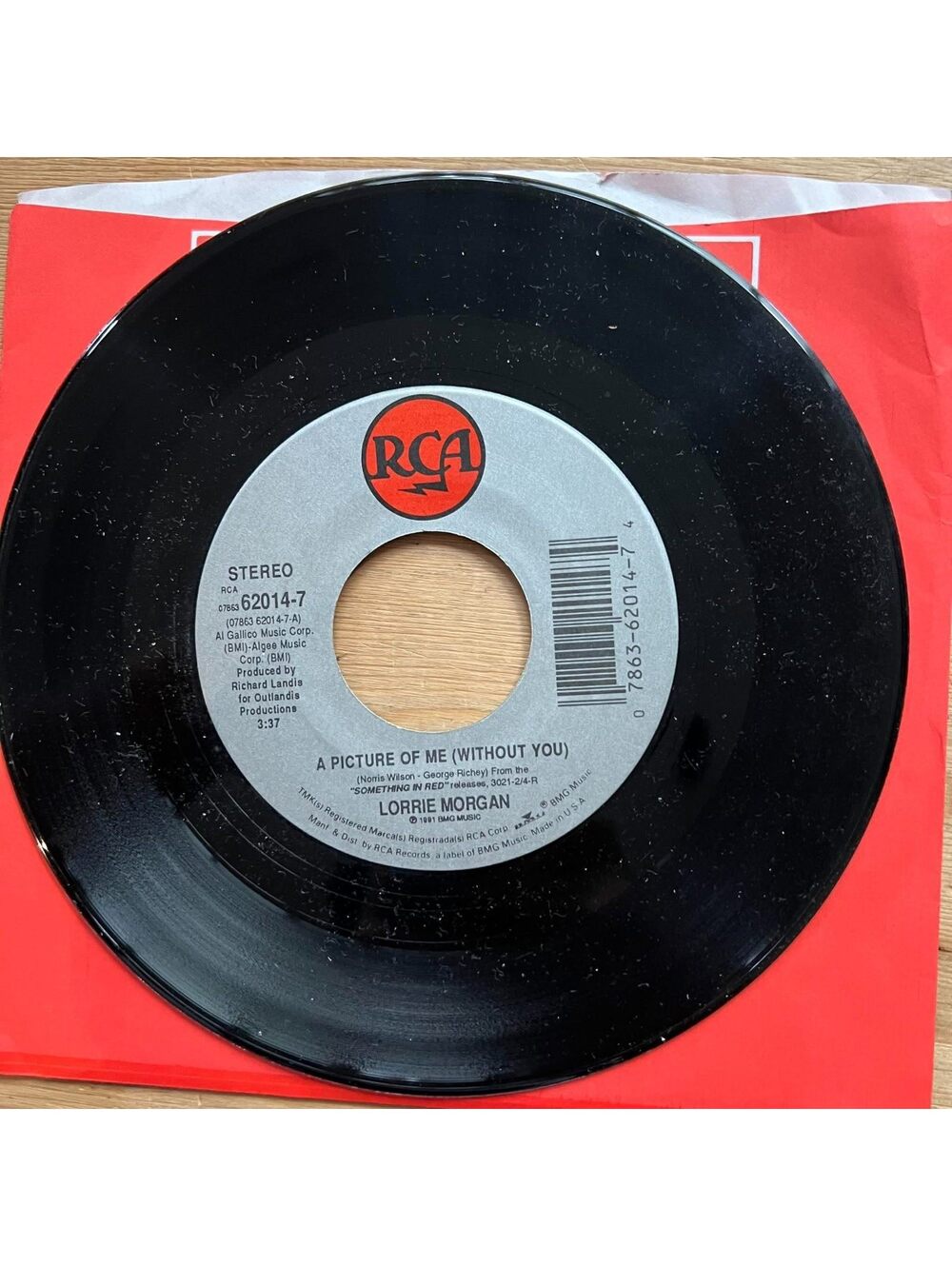 Lorrie Morgan - A Picture of Me(Without You)/Tears on my Pillow 45rpm VG+ R15